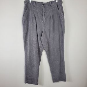 American Eagle Gray Corduroy Mom Jean Womens Size 14 Short Hi Rise Comfort